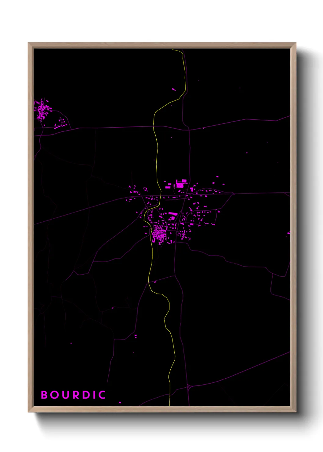 Une affiche de carte sur Bourdic