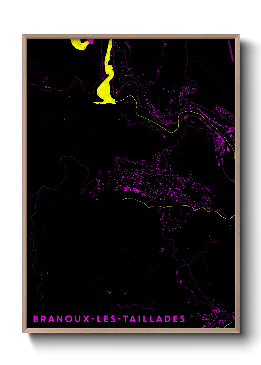 Une affiche de carte sur Branoux-les-Taillades