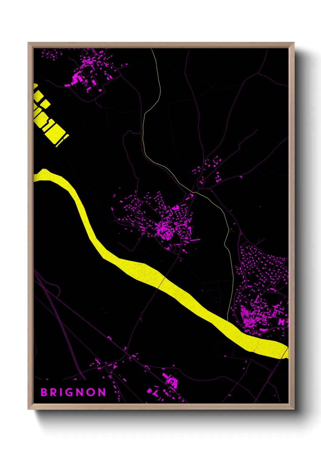 Une affiche de carte sur Brignon