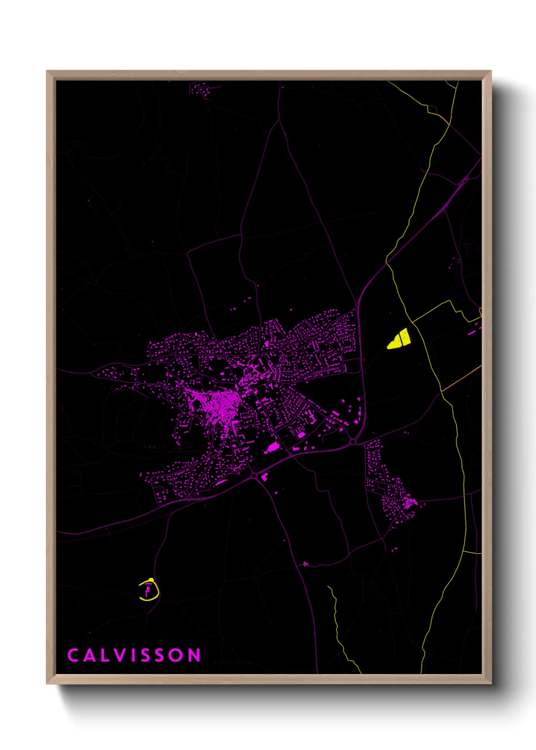 Une affiche de carte sur Calvisson