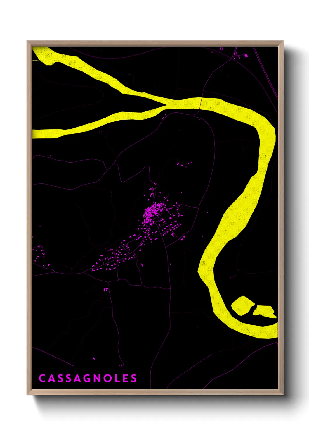 Une affiche de carte sur Cassagnoles