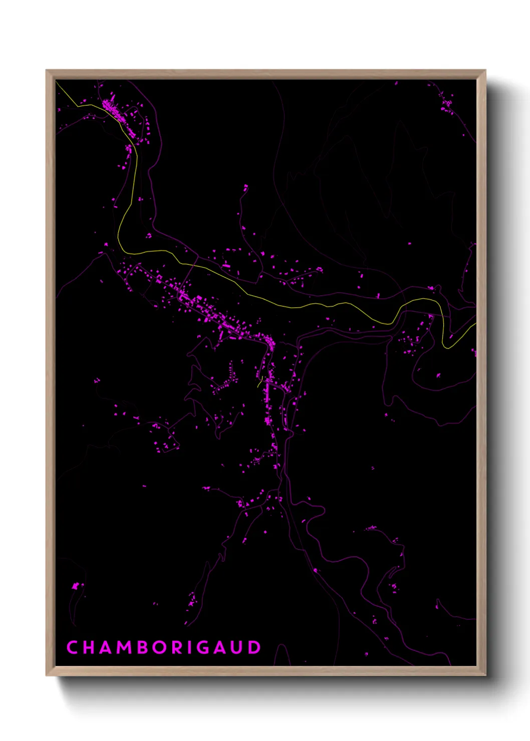 Une affiche de carte sur Chamborigaud