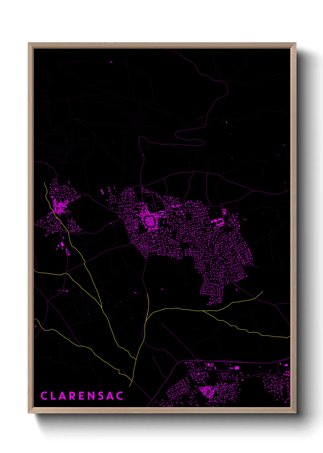 Une affiche de carte sur Clarensac