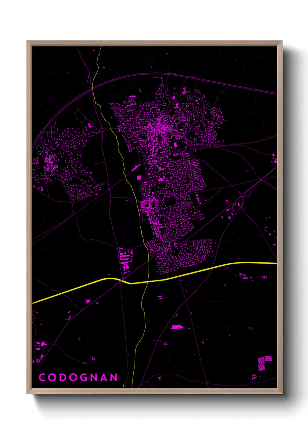 Une affiche de carte sur Codognan