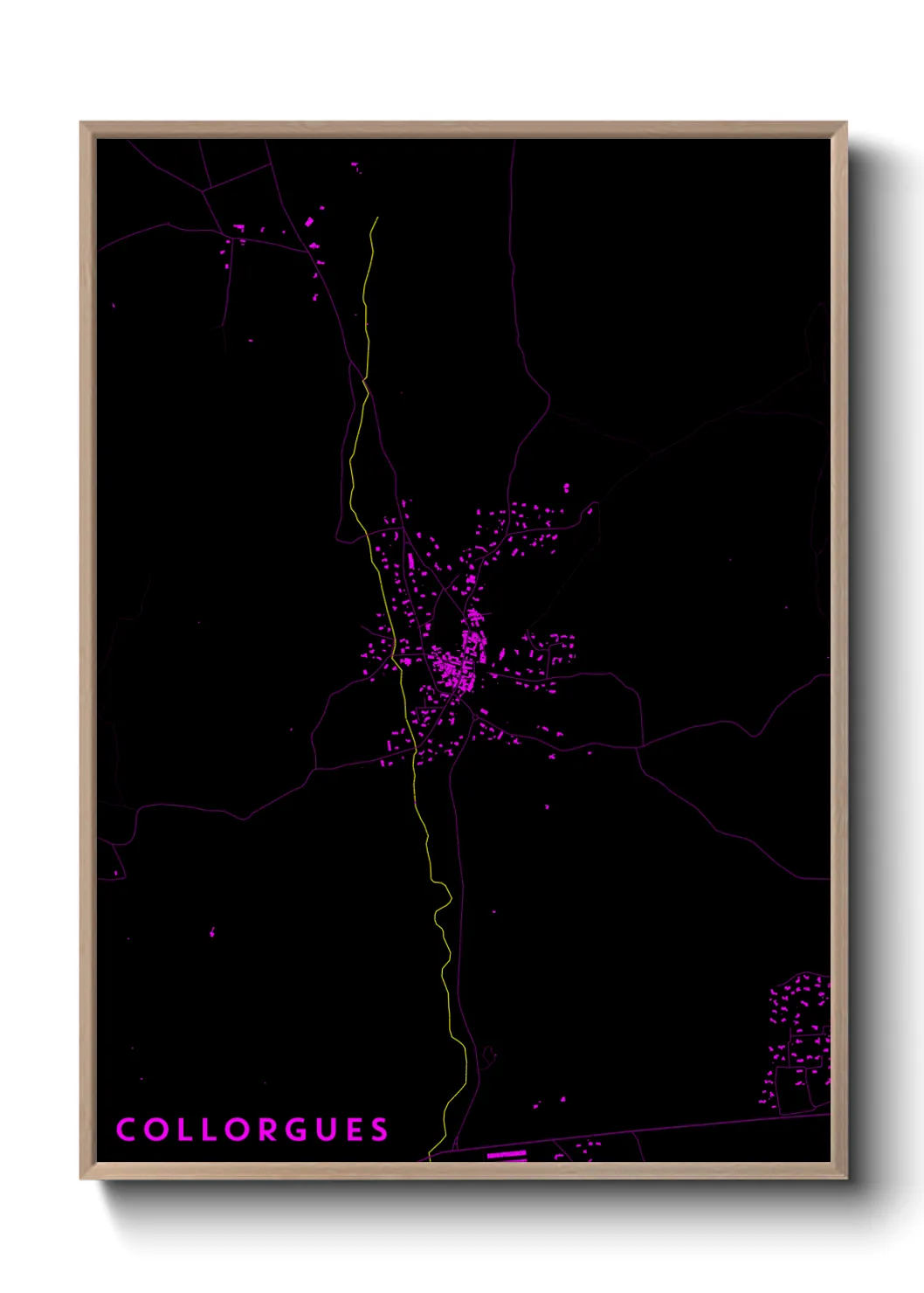 Une affiche de carte sur Collorgues