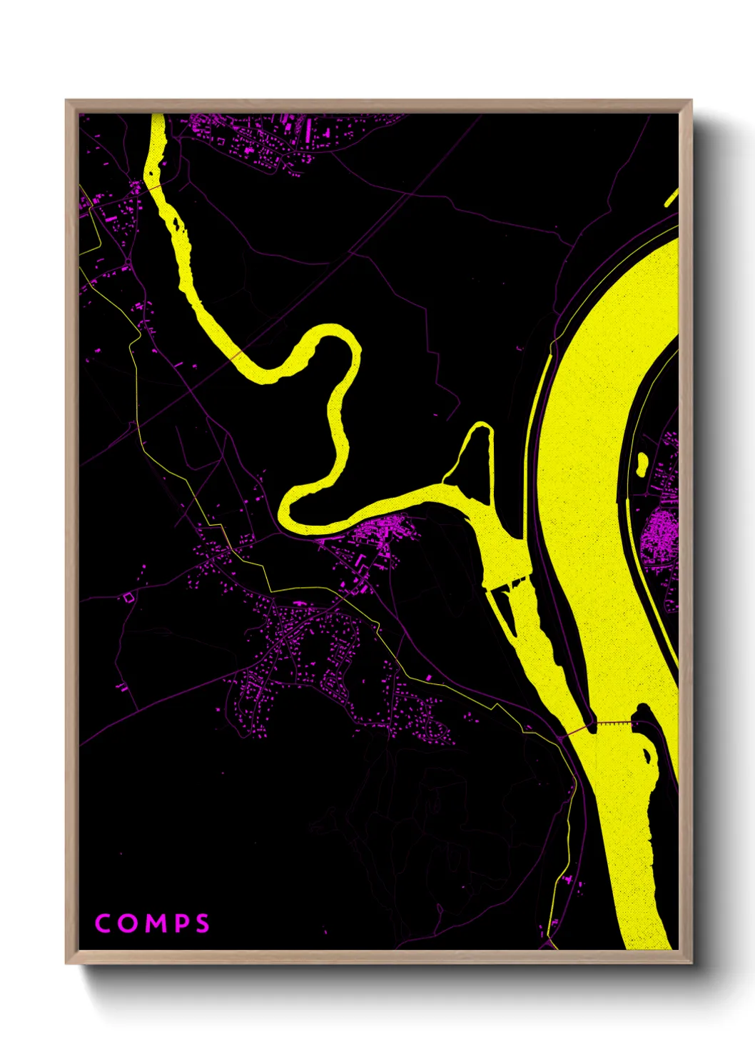 Une affiche de carte sur Comps