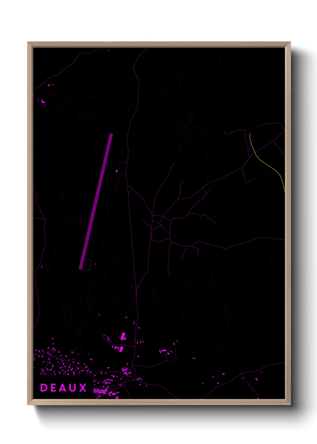 Une affiche de carte sur Deaux