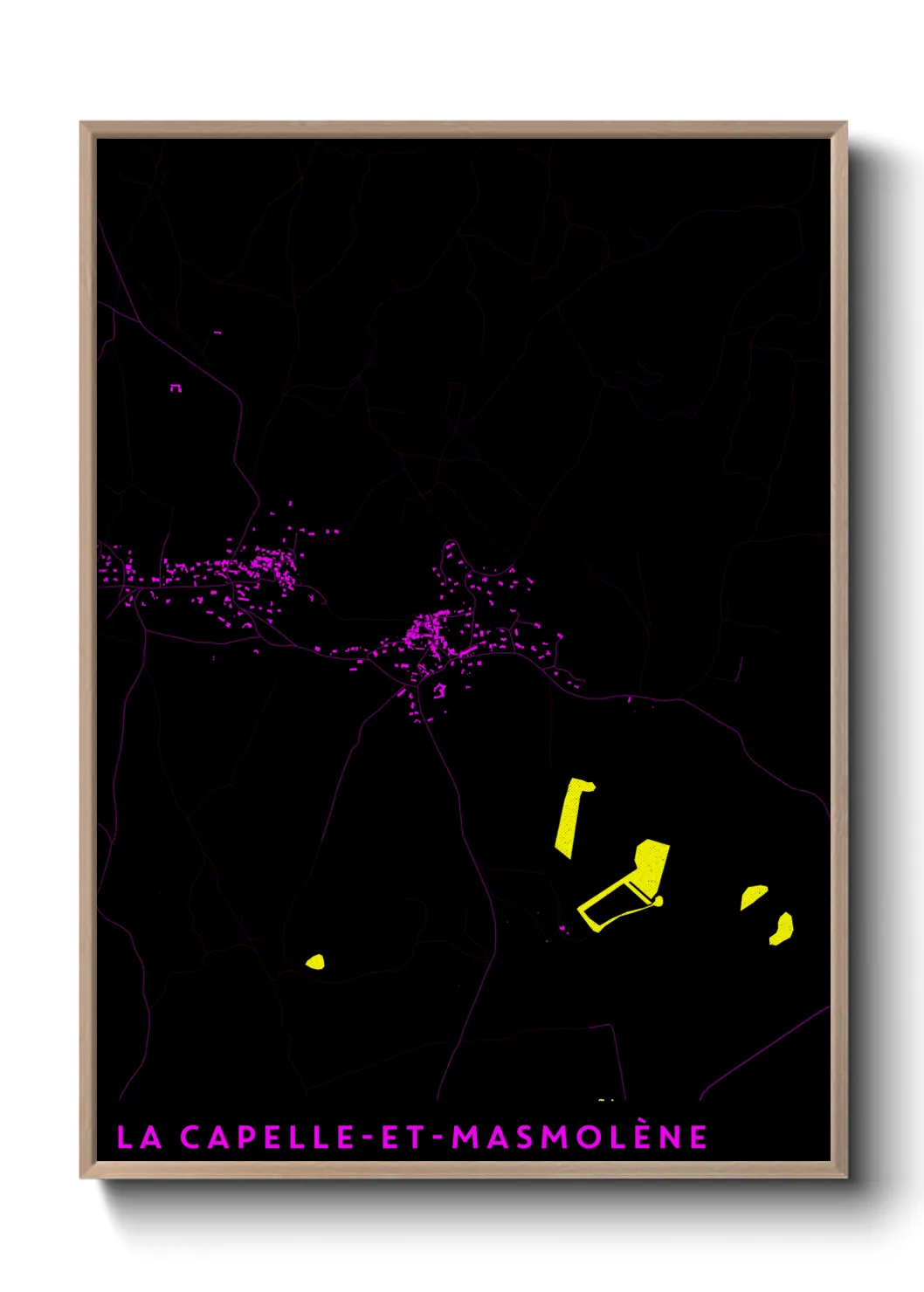 Une affiche de carte sur La Capelle-et-Masmolène