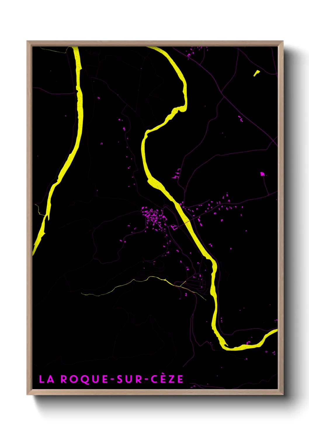 Une affiche de carte sur La Roque-sur-Cèze