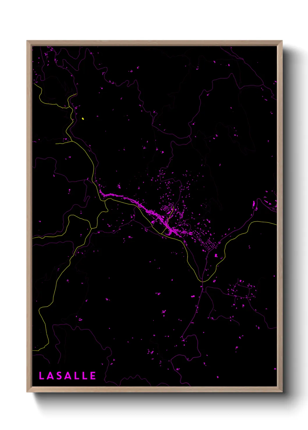 Une affiche de carte sur Lasalle