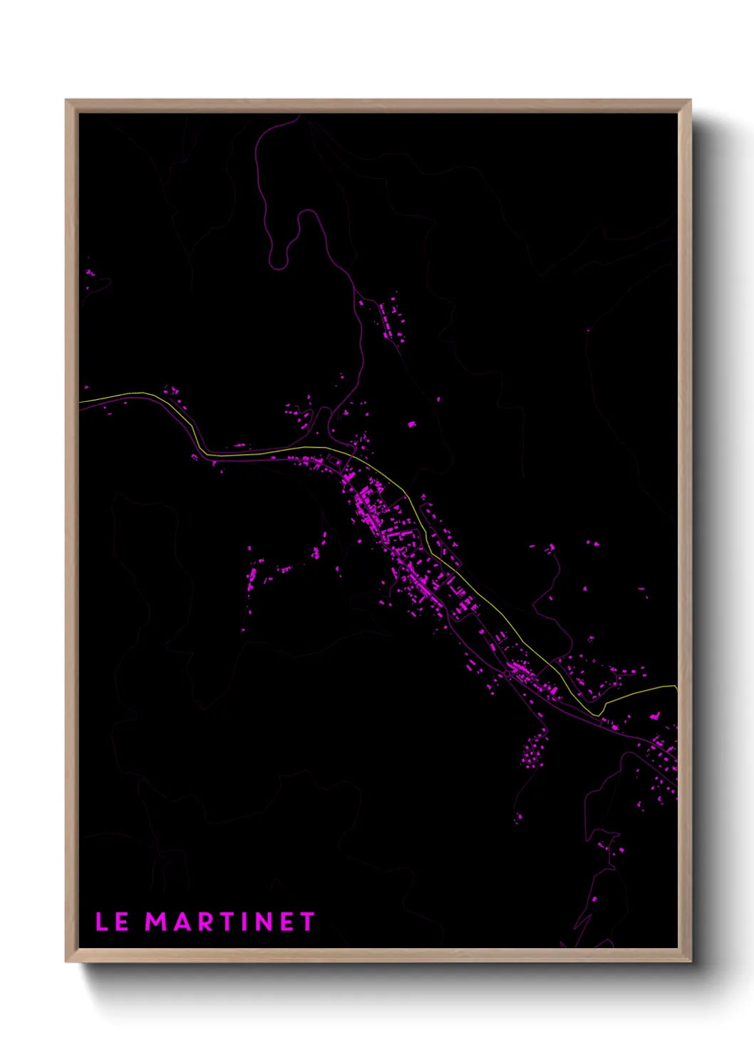 Une affiche de carte sur Le Martinet