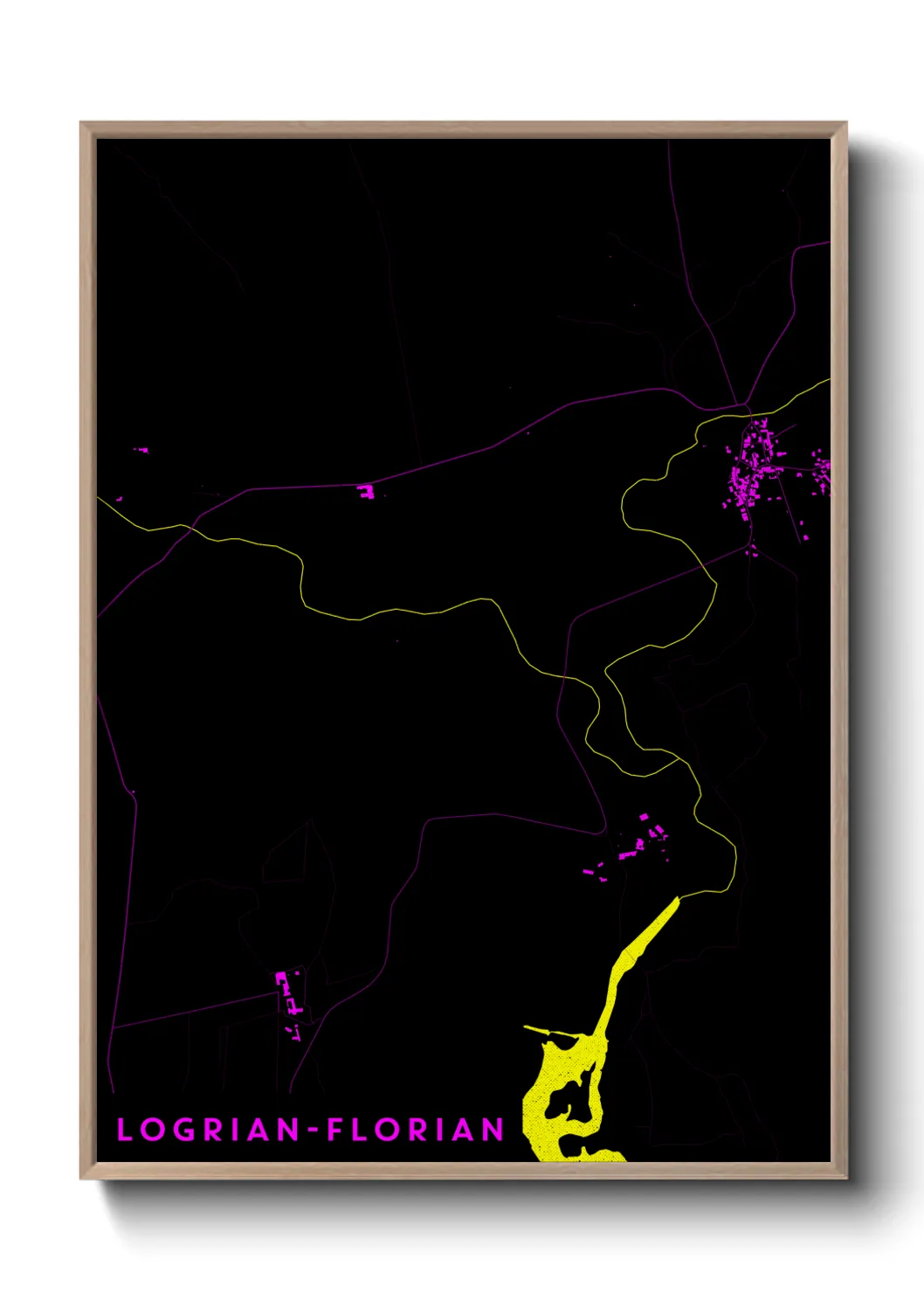 Une affiche de carte sur Logrian-Florian