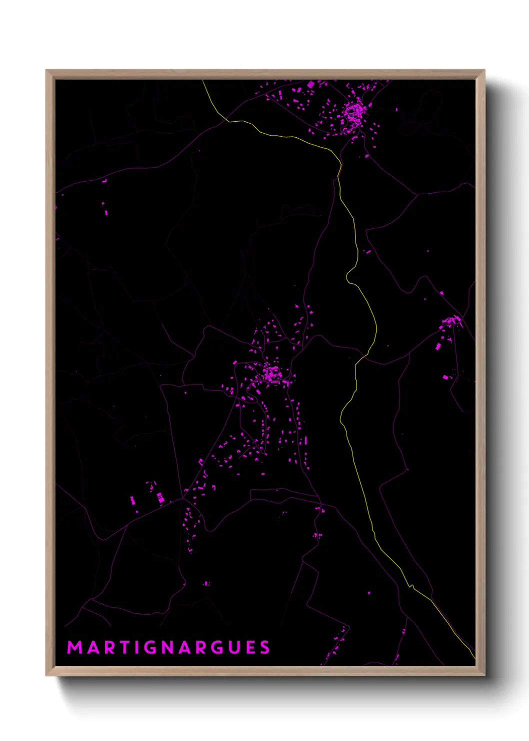 Une affiche de carte sur Martignargues