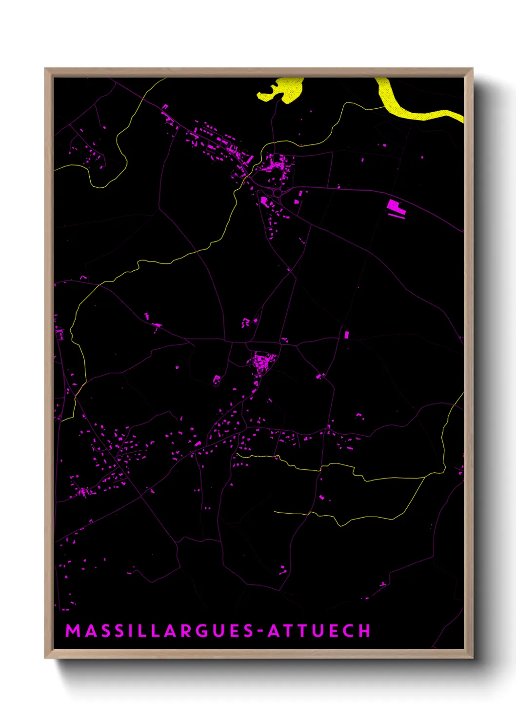 Un poster carteMassillargues-Attuech