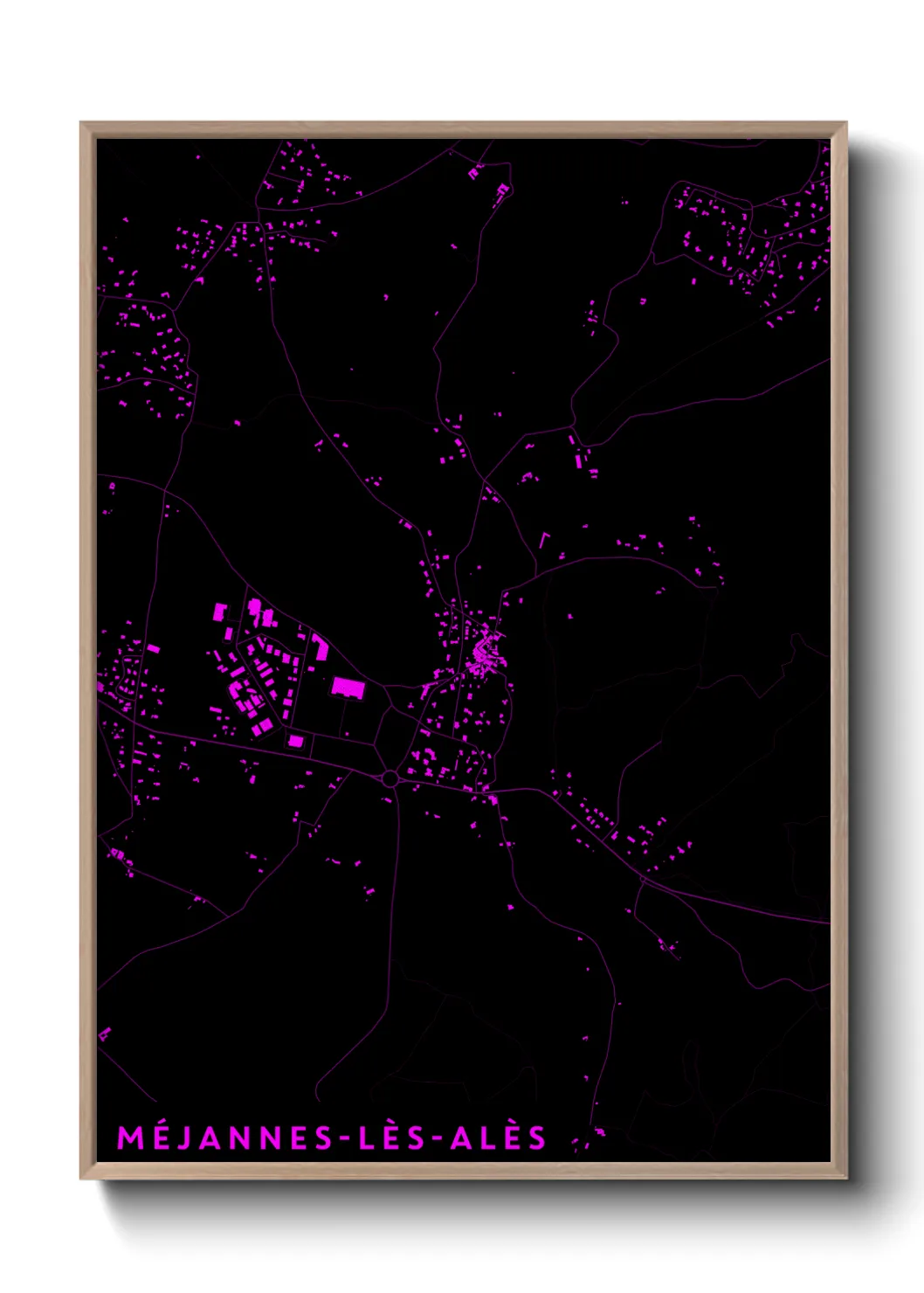 Une affiche de carte sur Méjannes-lès-Alès