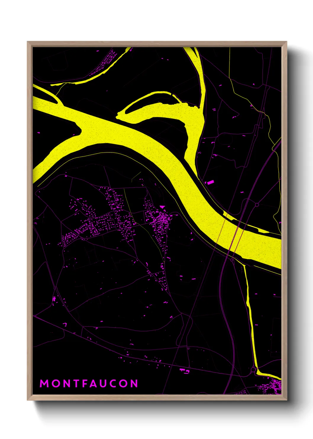 Une affiche de carte sur Montfaucon