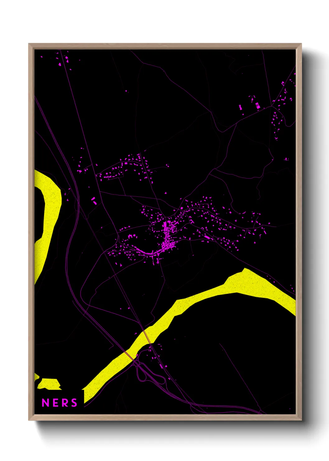 Une affiche de carte sur Ners