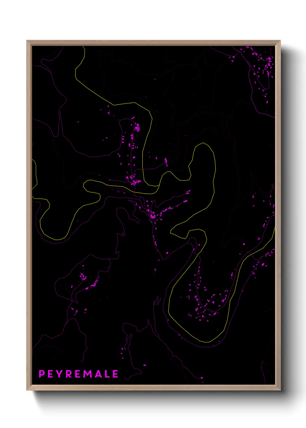 Une affiche de carte sur Peyremale