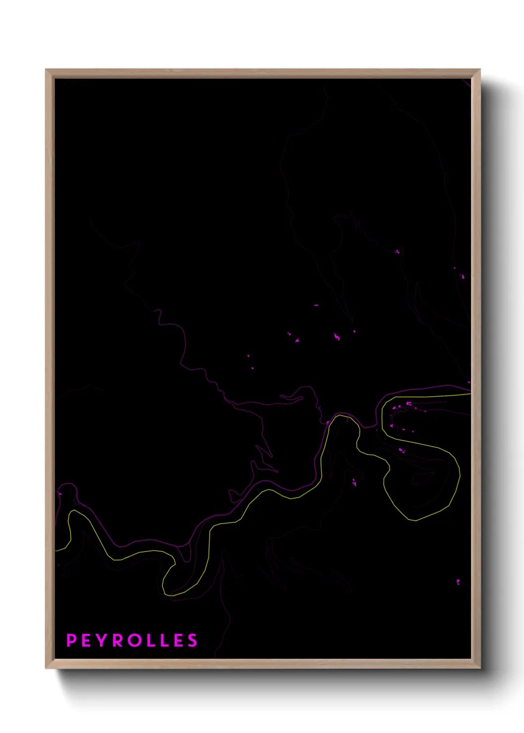 Une affiche de carte sur Peyrolles