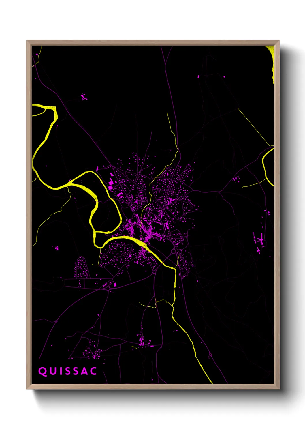Une affiche de carte sur Quissac