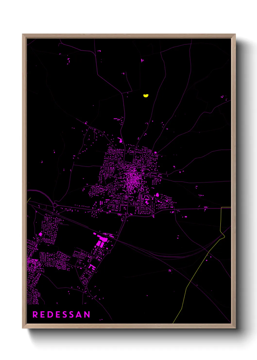 Une affiche de carte sur Redessan