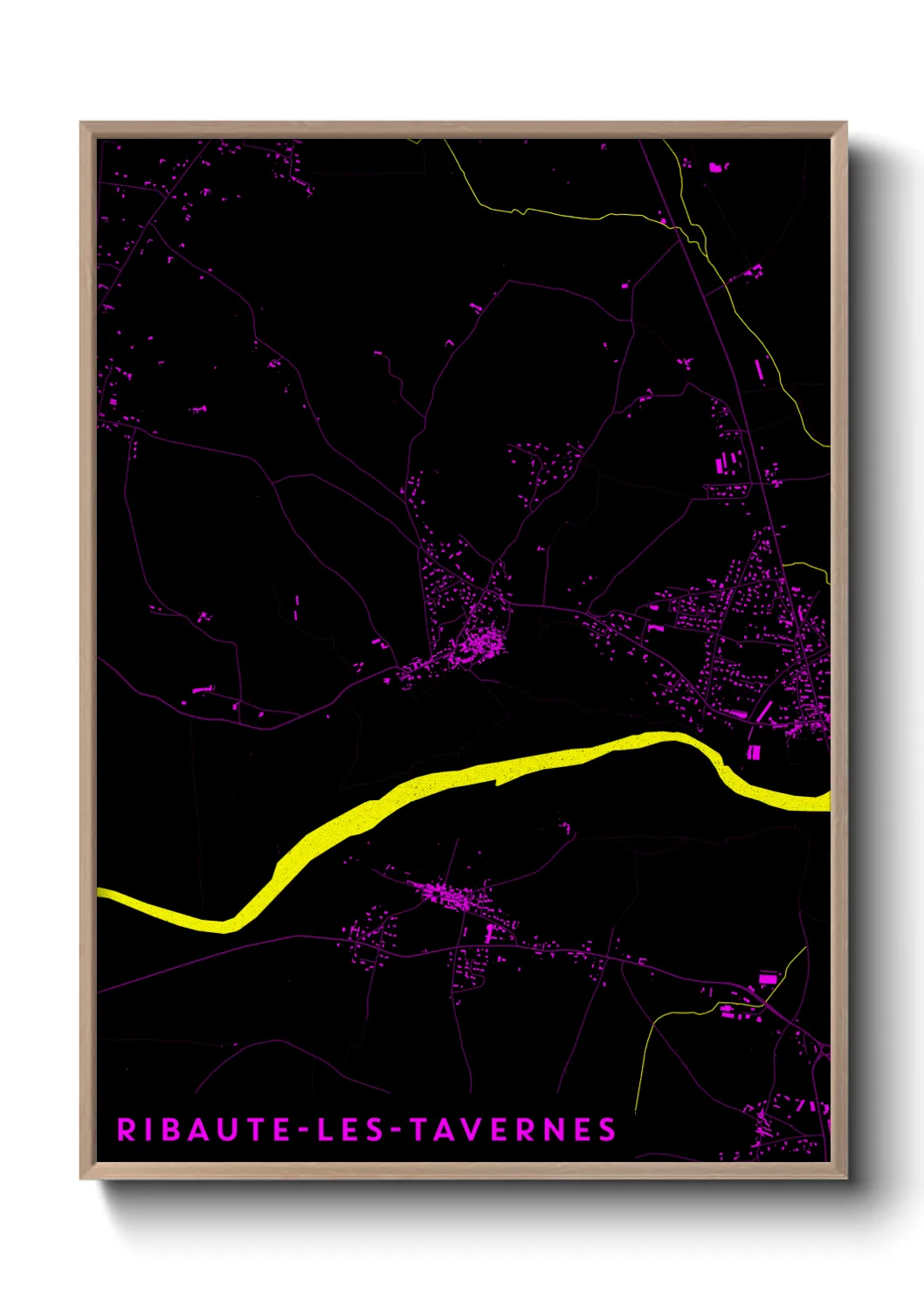 Une affiche de carte sur Ribaute-les-Tavernes