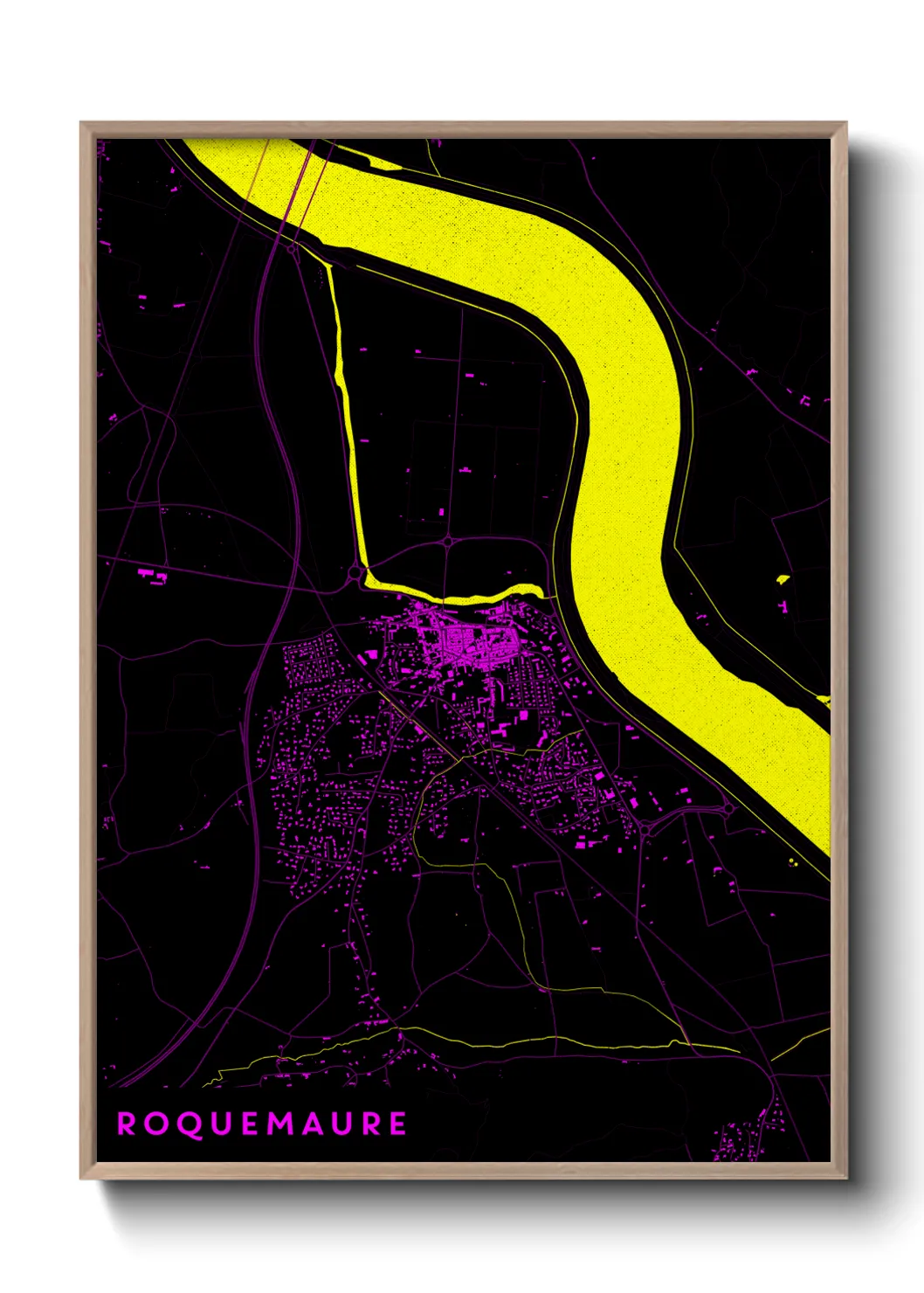 Une affiche de carte sur Roquemaure