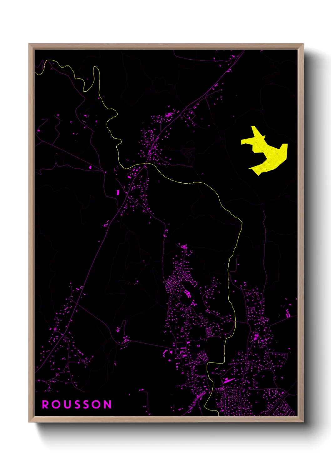 Une affiche de carte sur Rousson