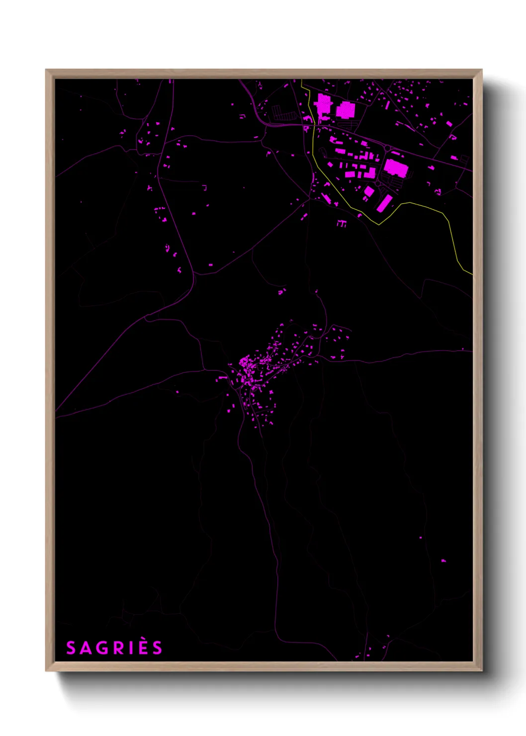 Une affiche de carte sur Sagriès