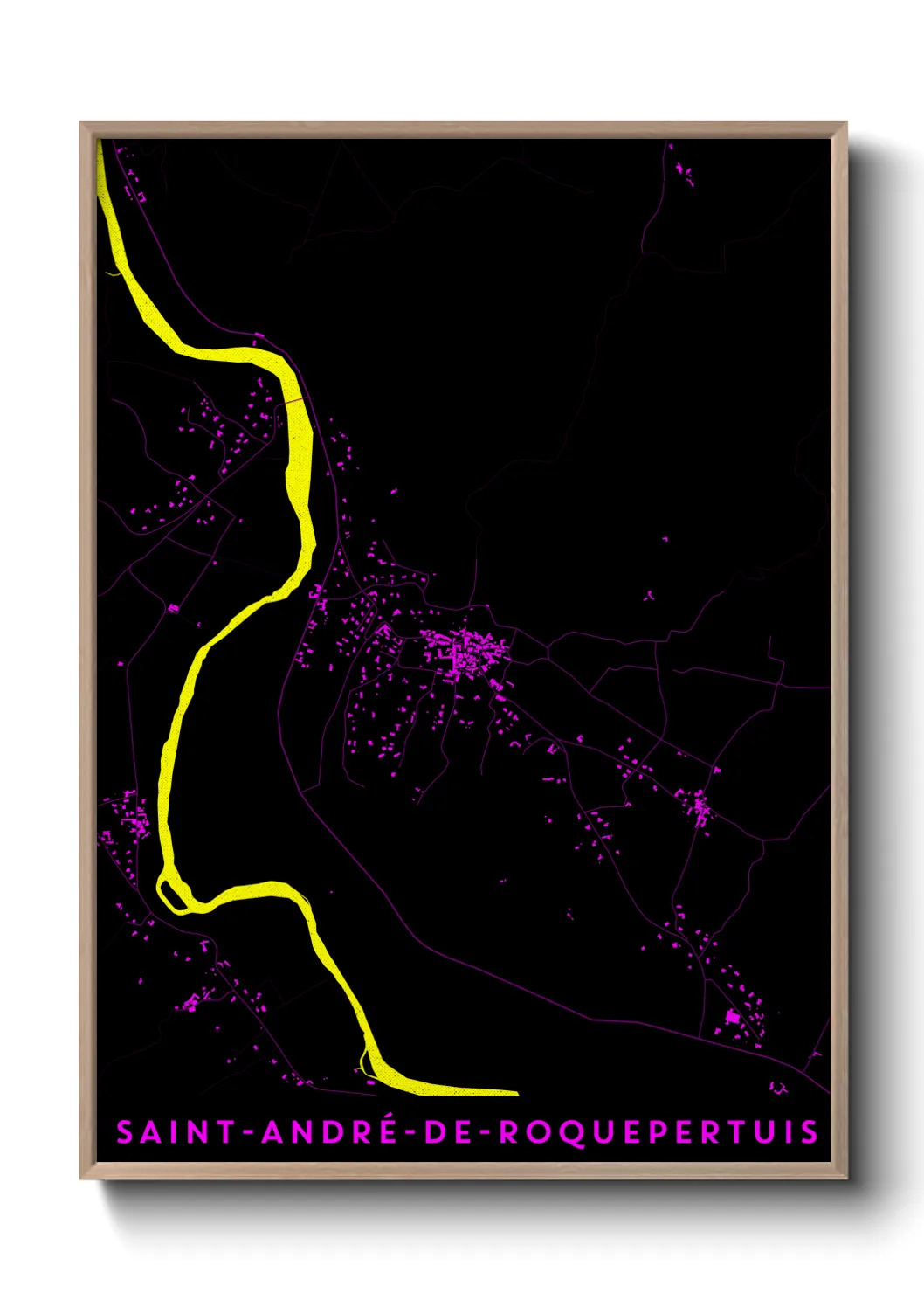 Une affiche de carte sur Saint-André-de-Roquepertuis