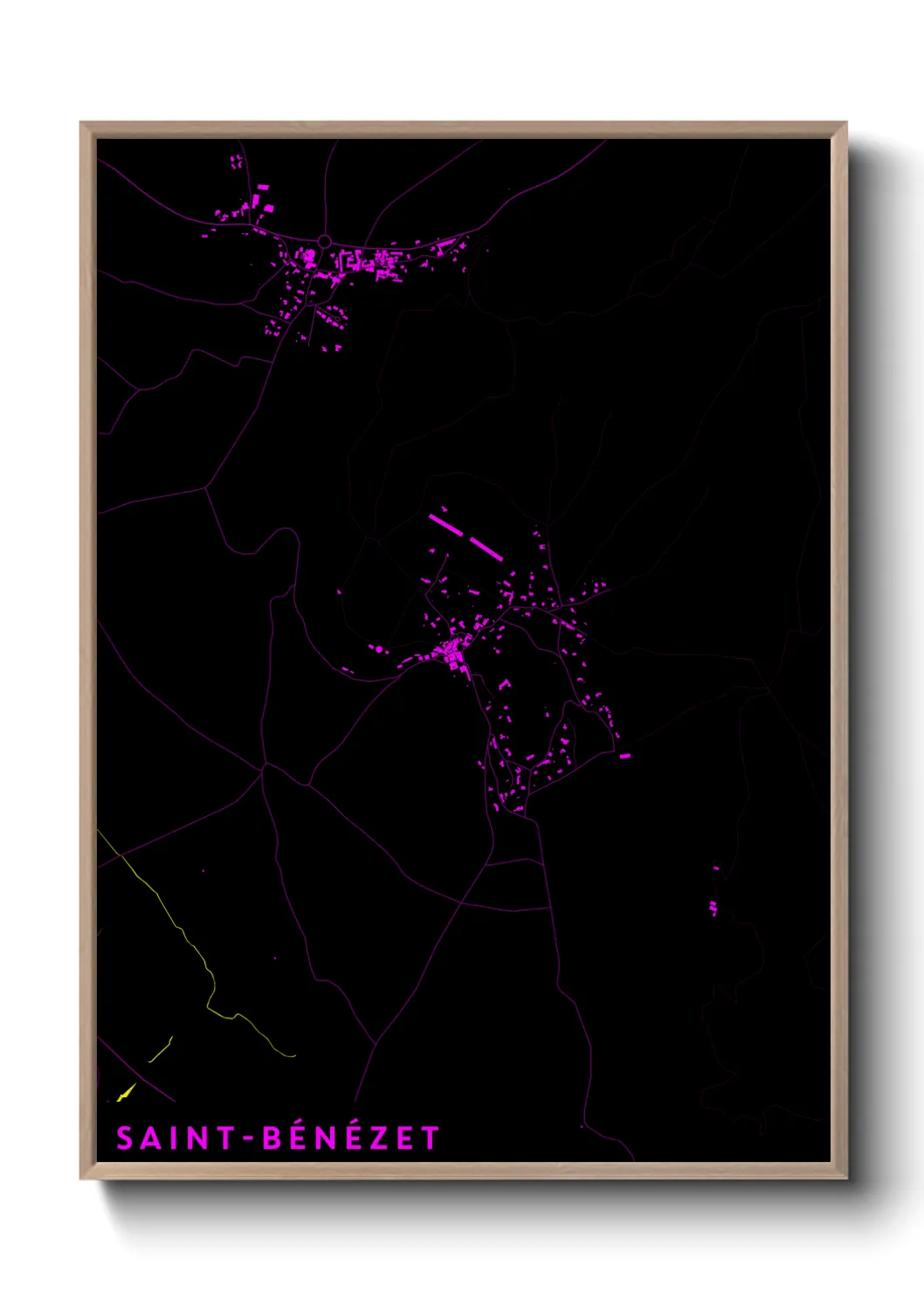 Une affiche de carte sur Saint-Bénézet