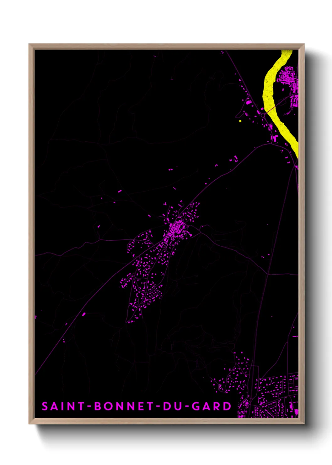 Une affiche de carte sur Saint-Bonnet-du-Gard