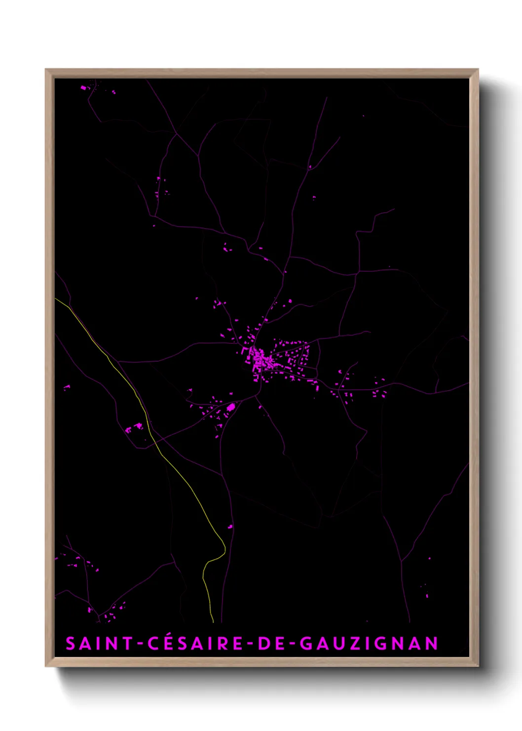 Un poster carteSaint-Césaire-de-Gauzignan