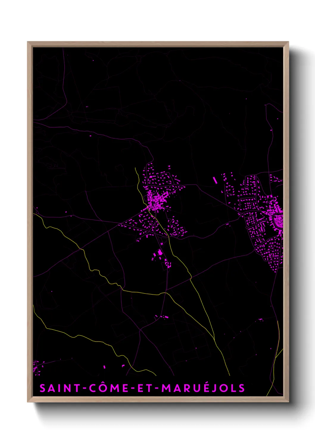 Une affiche de carte sur Saint-Côme-et-Maruéjols