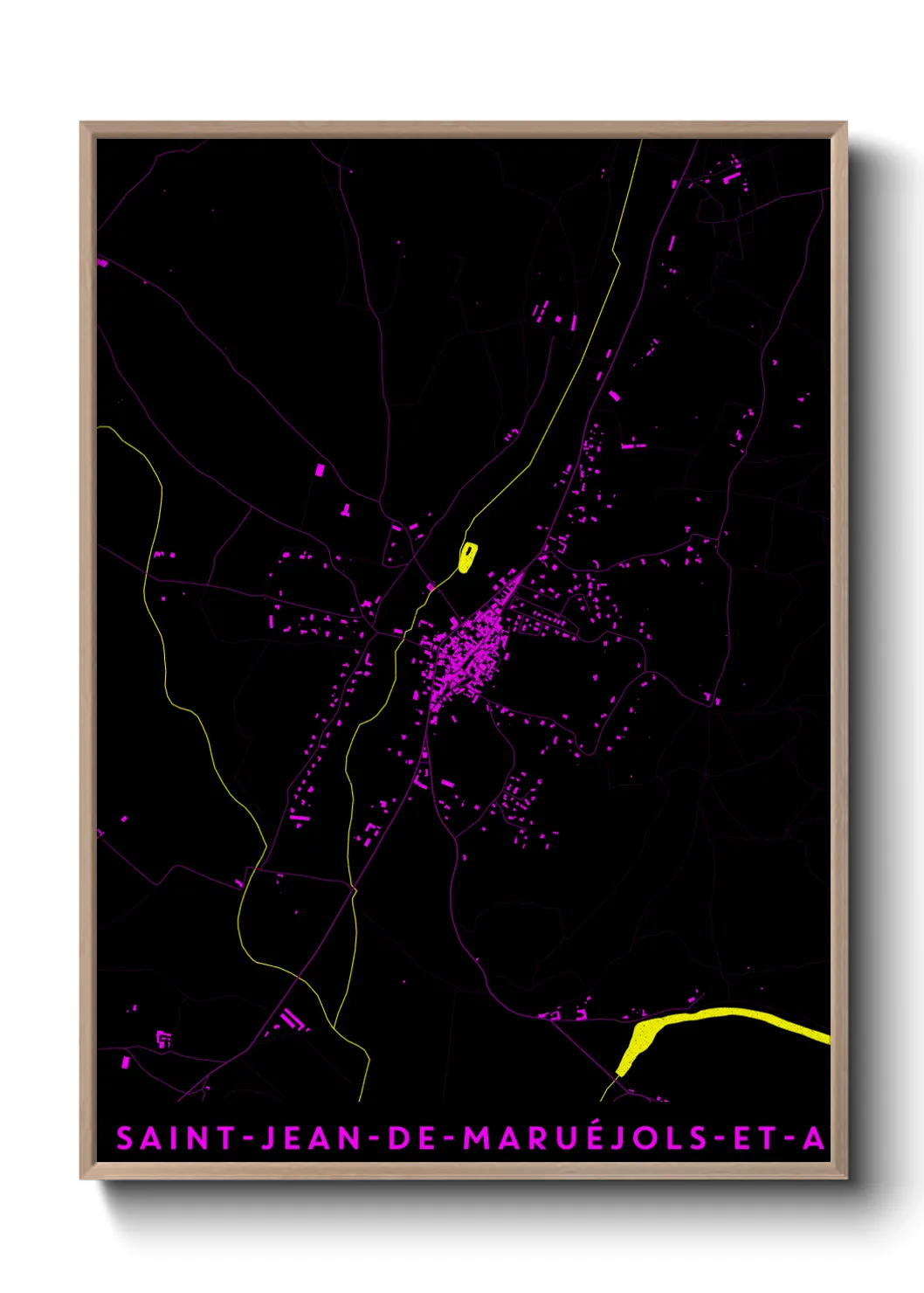 Une affiche de carte sur Saint-Jean-de-Maruéjols-et-Avéjan