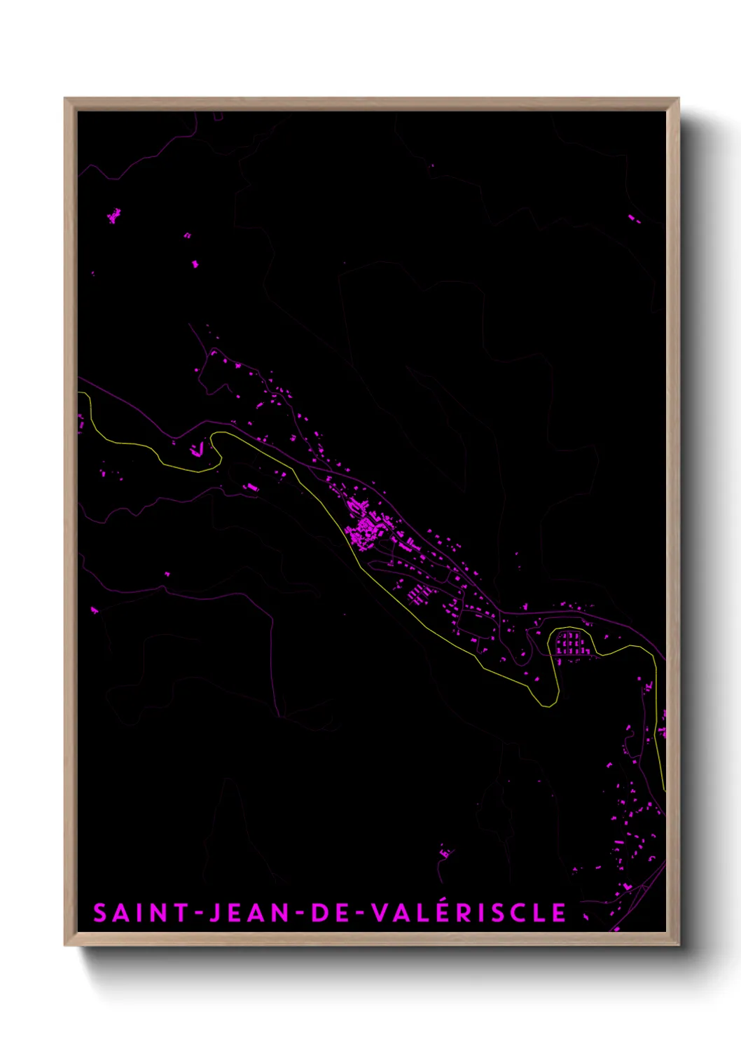 Une affiche de carte sur Saint-Jean-de-Valériscle