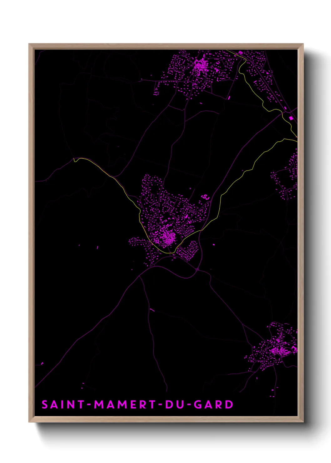 Une affiche de carte sur Saint-Mamert-du-Gard