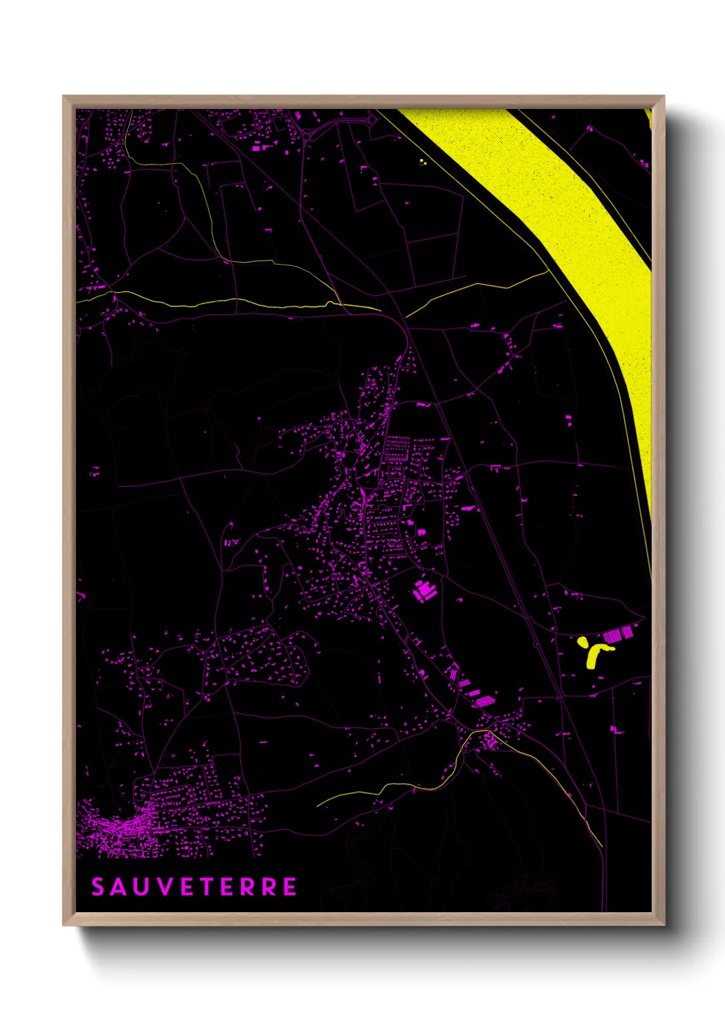 Une affiche de carte sur Sauveterre