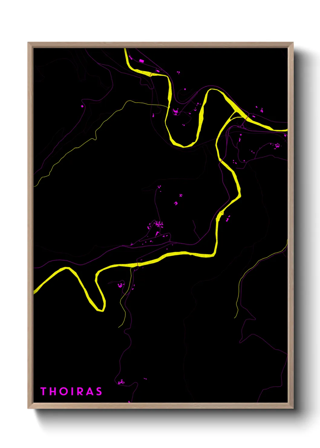 Une affiche de carte sur Thoiras