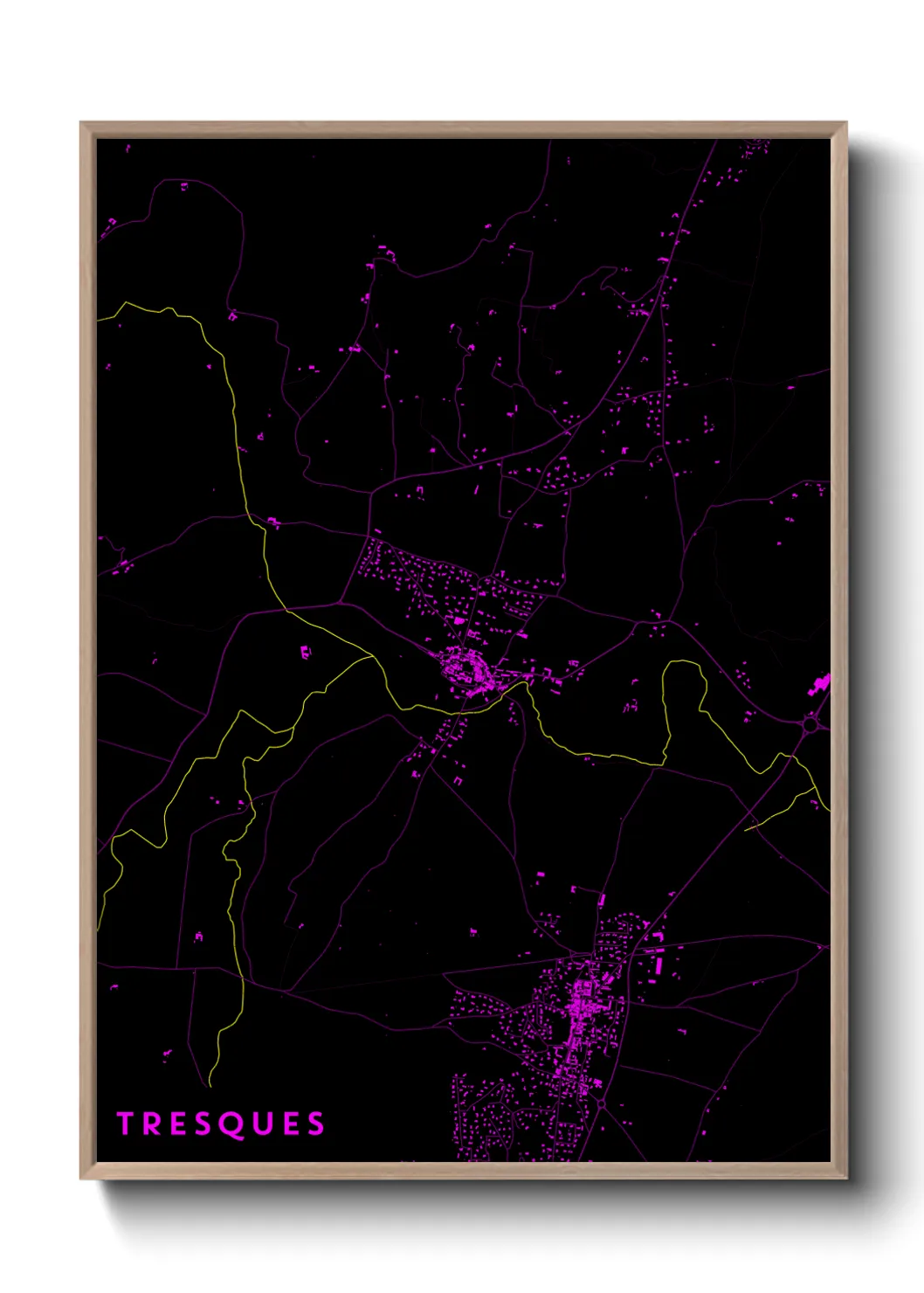 Une affiche de carte sur Tresques