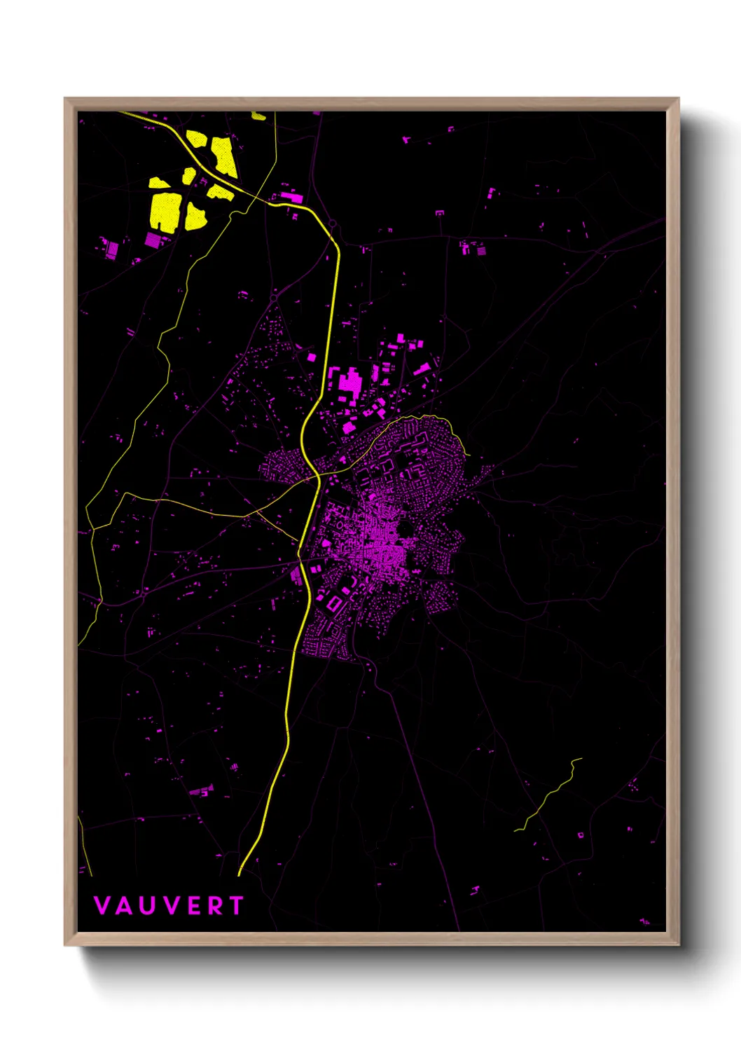 Une affiche de carte sur Vauvert