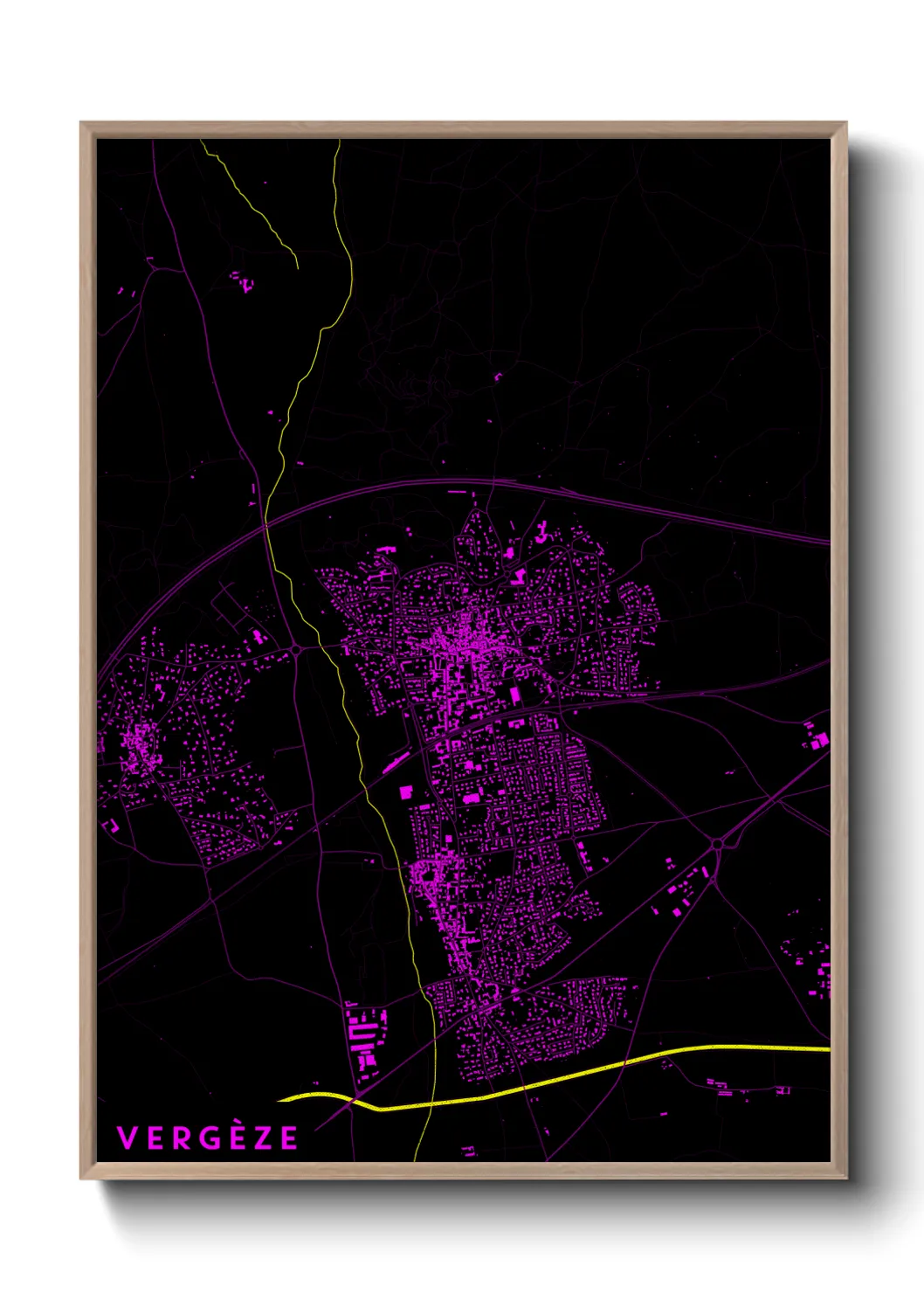 Une affiche de carte sur Vergèze