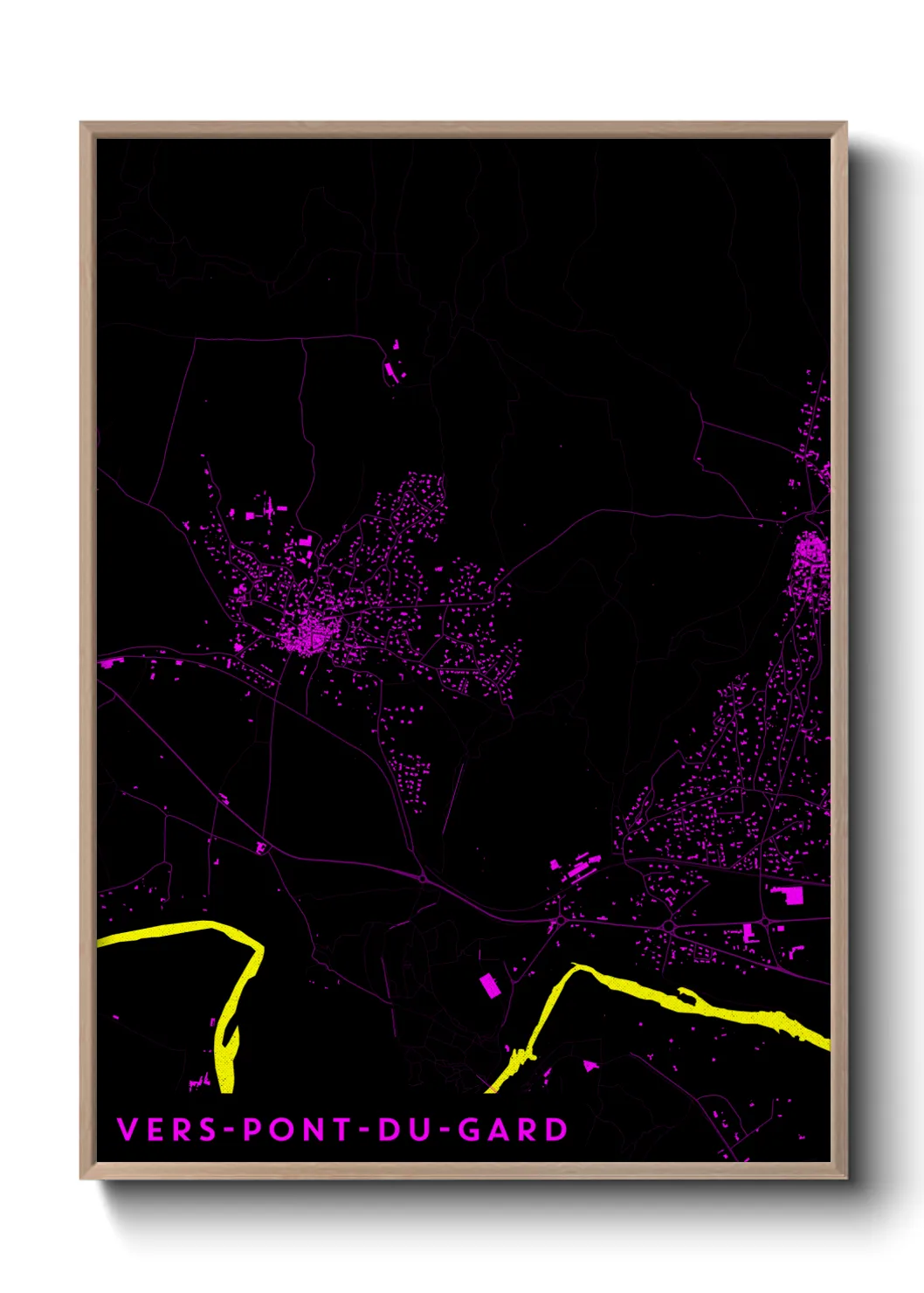 Une affiche de carte sur Vers-Pont-du-Gard