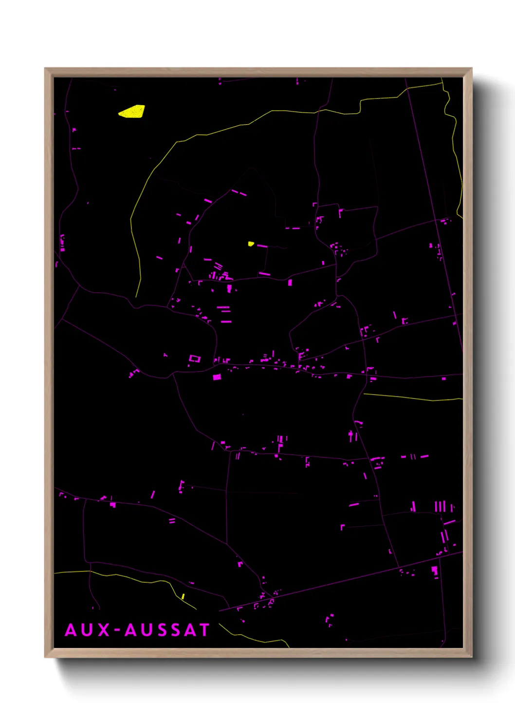 Une affiche de carte sur Aux-Aussat