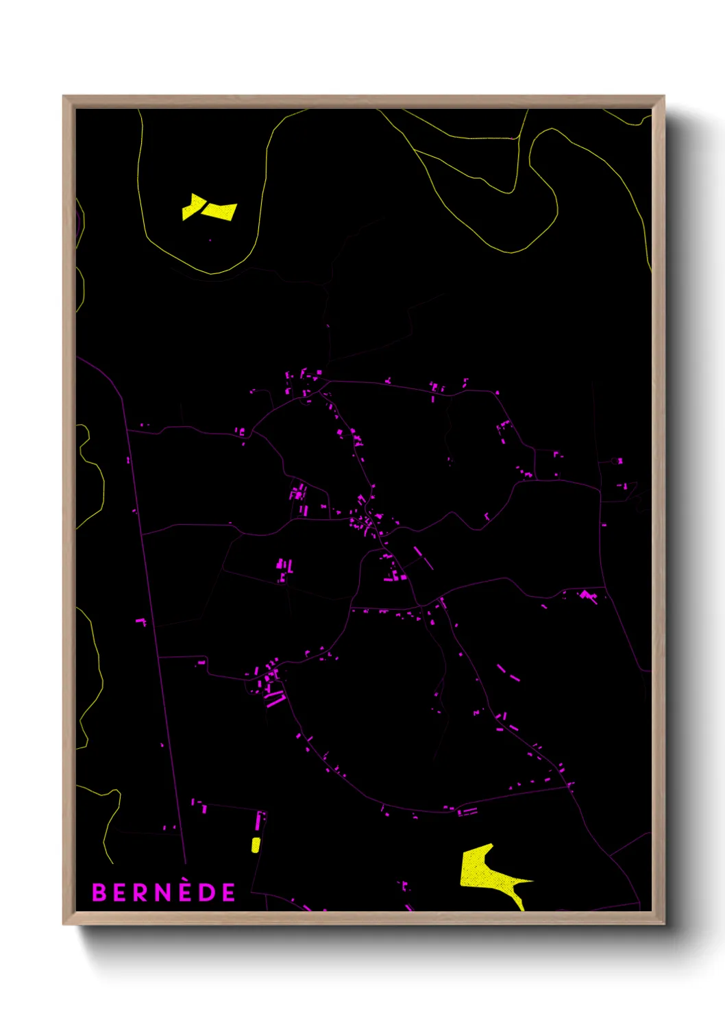 Une affiche de carte sur Bernède