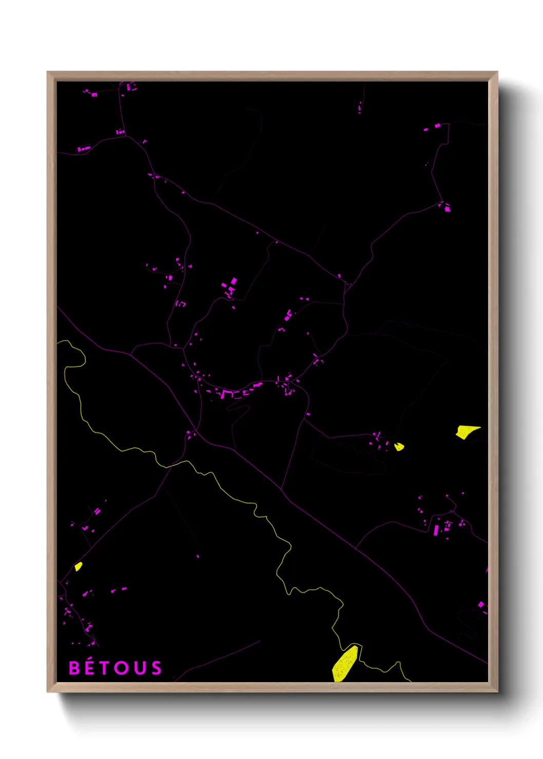 Une affiche de carte sur Bétous