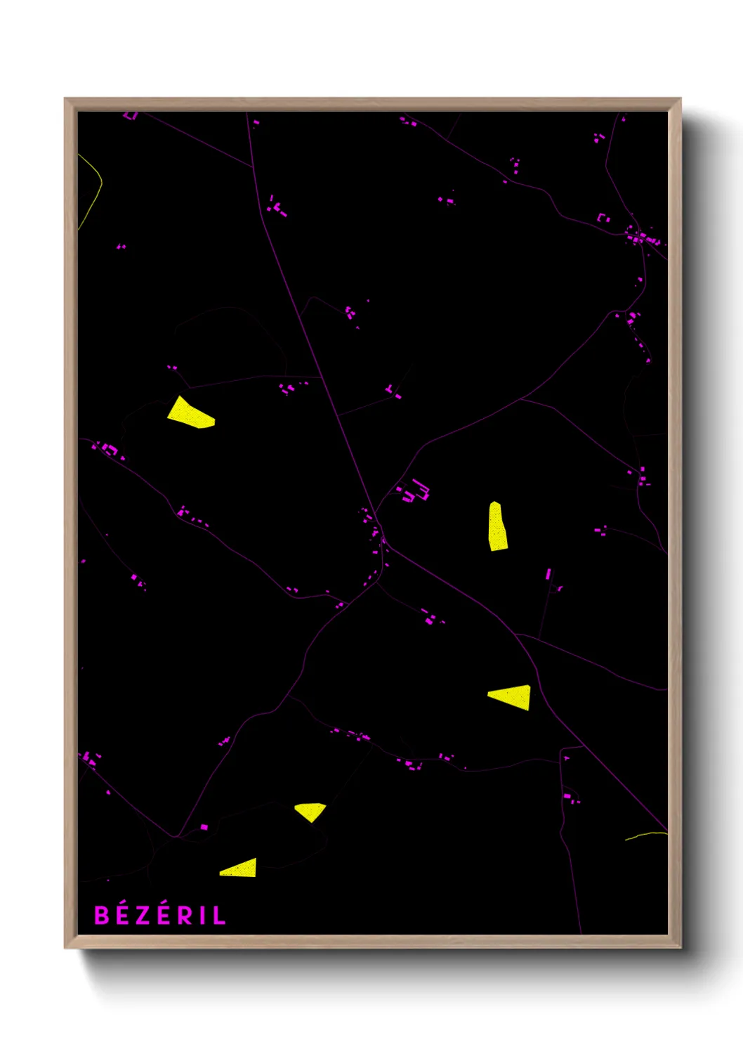 Une affiche de carte sur Bézéril