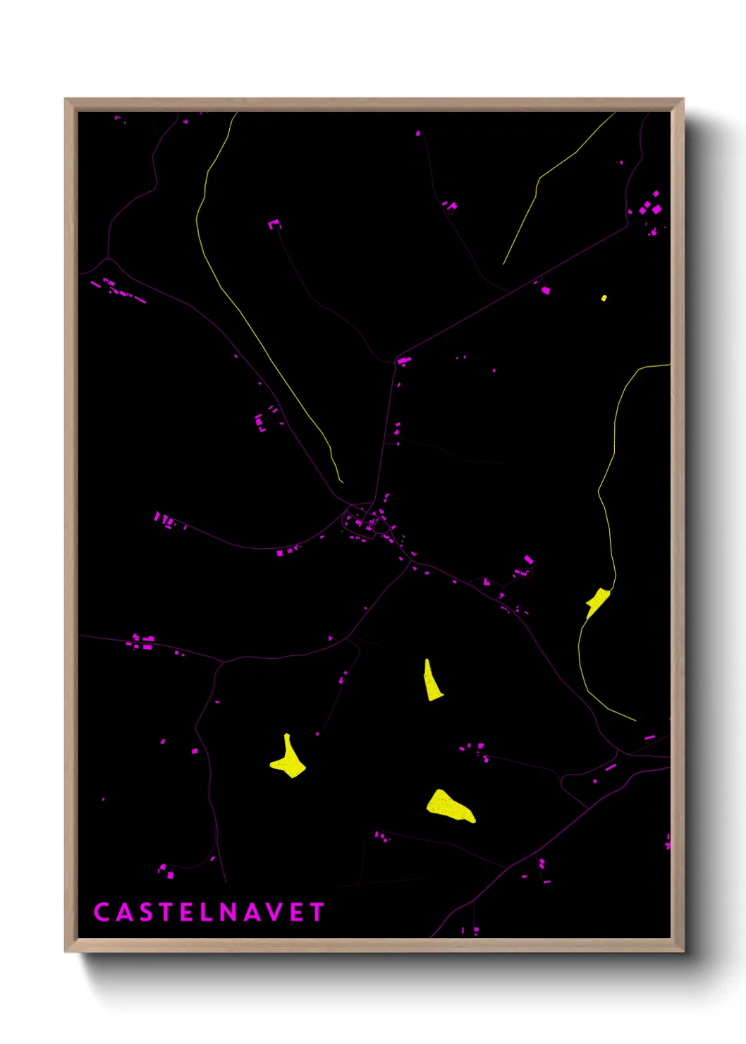 Une affiche de carte sur Castelnavet