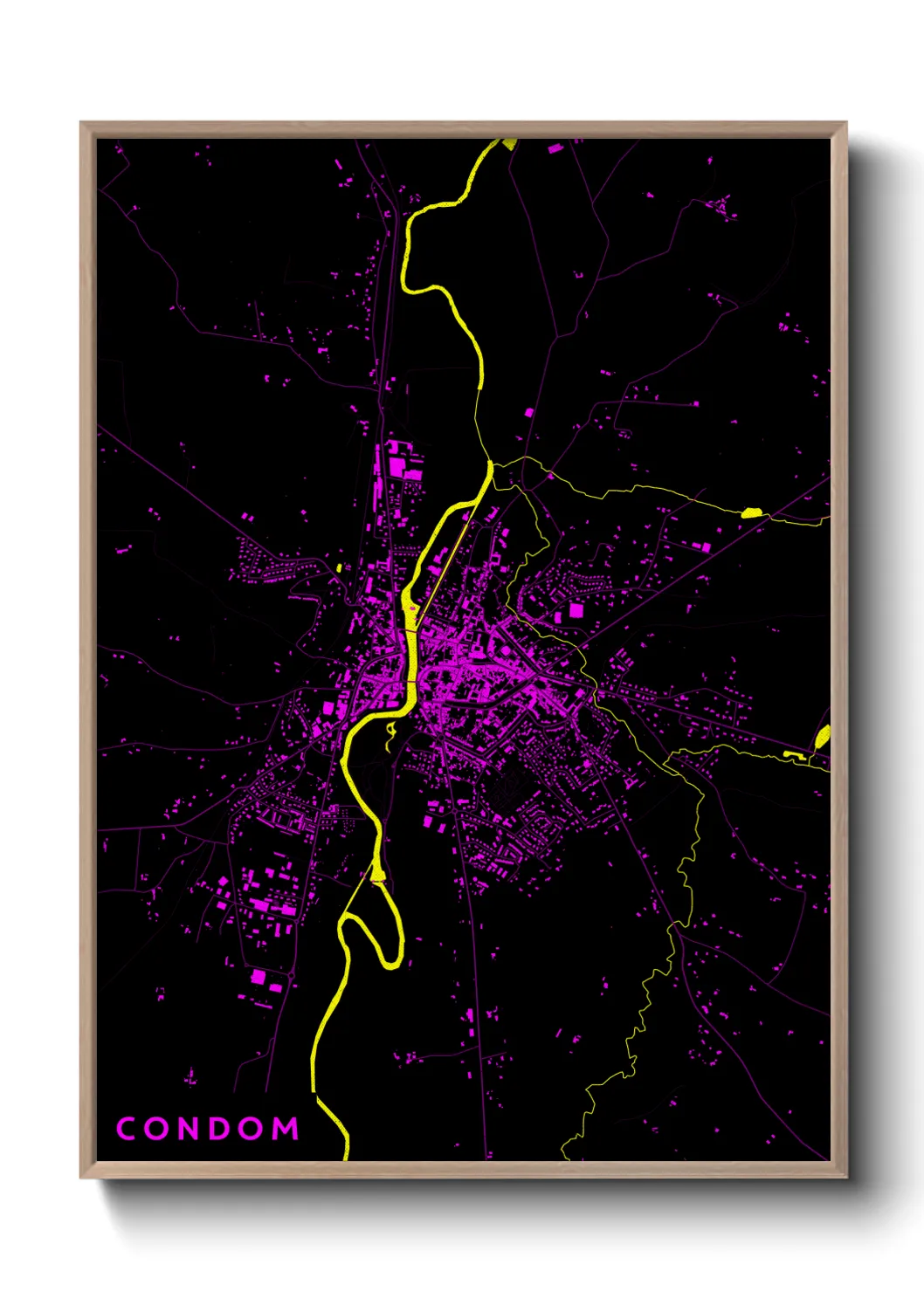 Une affiche de carte sur Condom