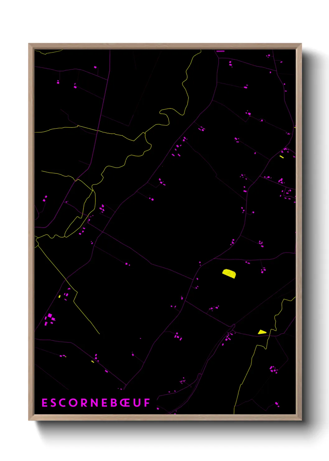 Une affiche de carte sur Escornebœuf